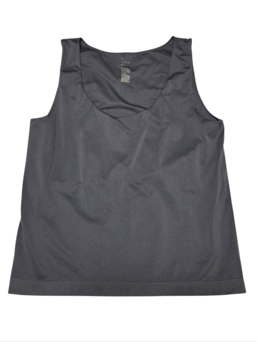 A New Day Dark Grey Stretch Tank Top With Built In Bra Size 3X - Pre-Owned